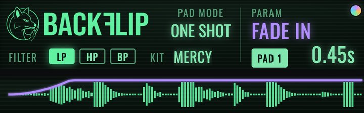 FADE IN on the BackFlip screen with the fade curve over the waveform