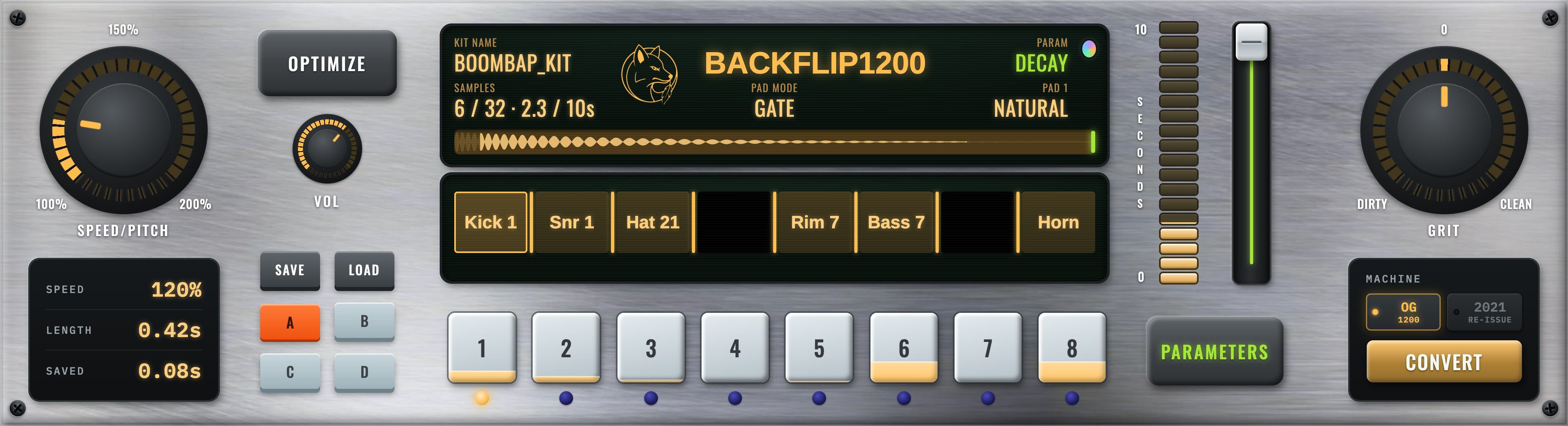 The BackFlip 1200 panel
