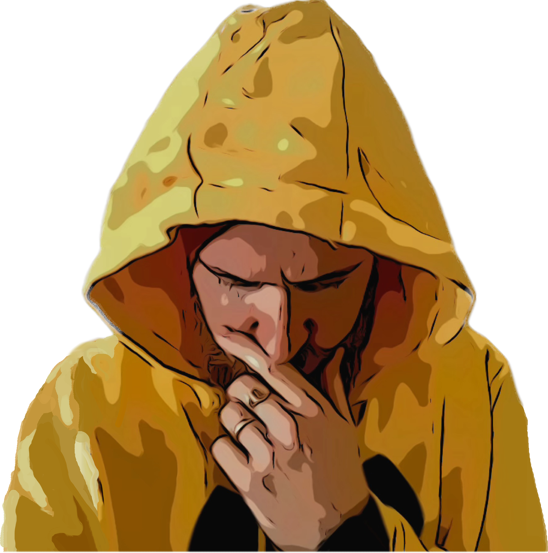 Rel McCoy in yellow hoodie